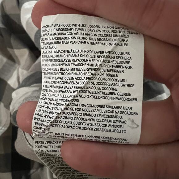 Vans Men’s XL Gray Plaid Long Sleeve Dress Shirt Button Up - Picture 9 of 9